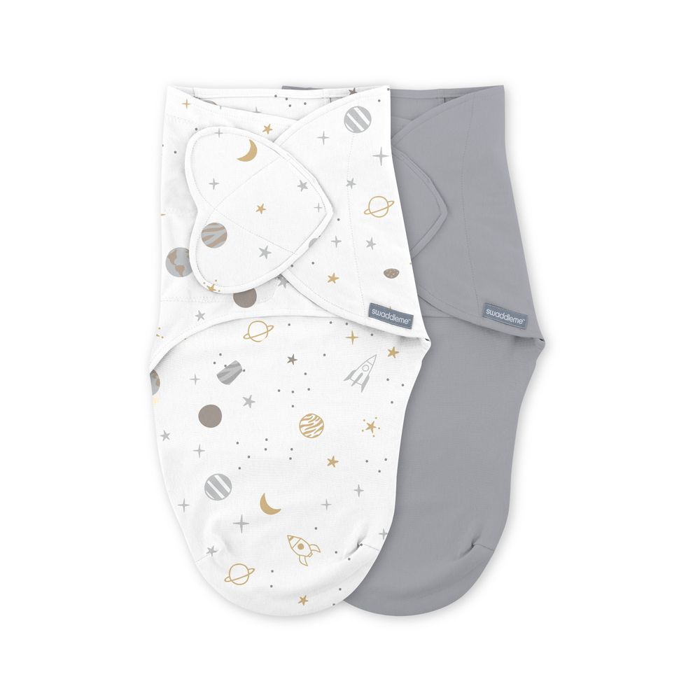 Ingenuity - SwaddleMe Monogram Swaddle - Sunset Space - Pack of 2