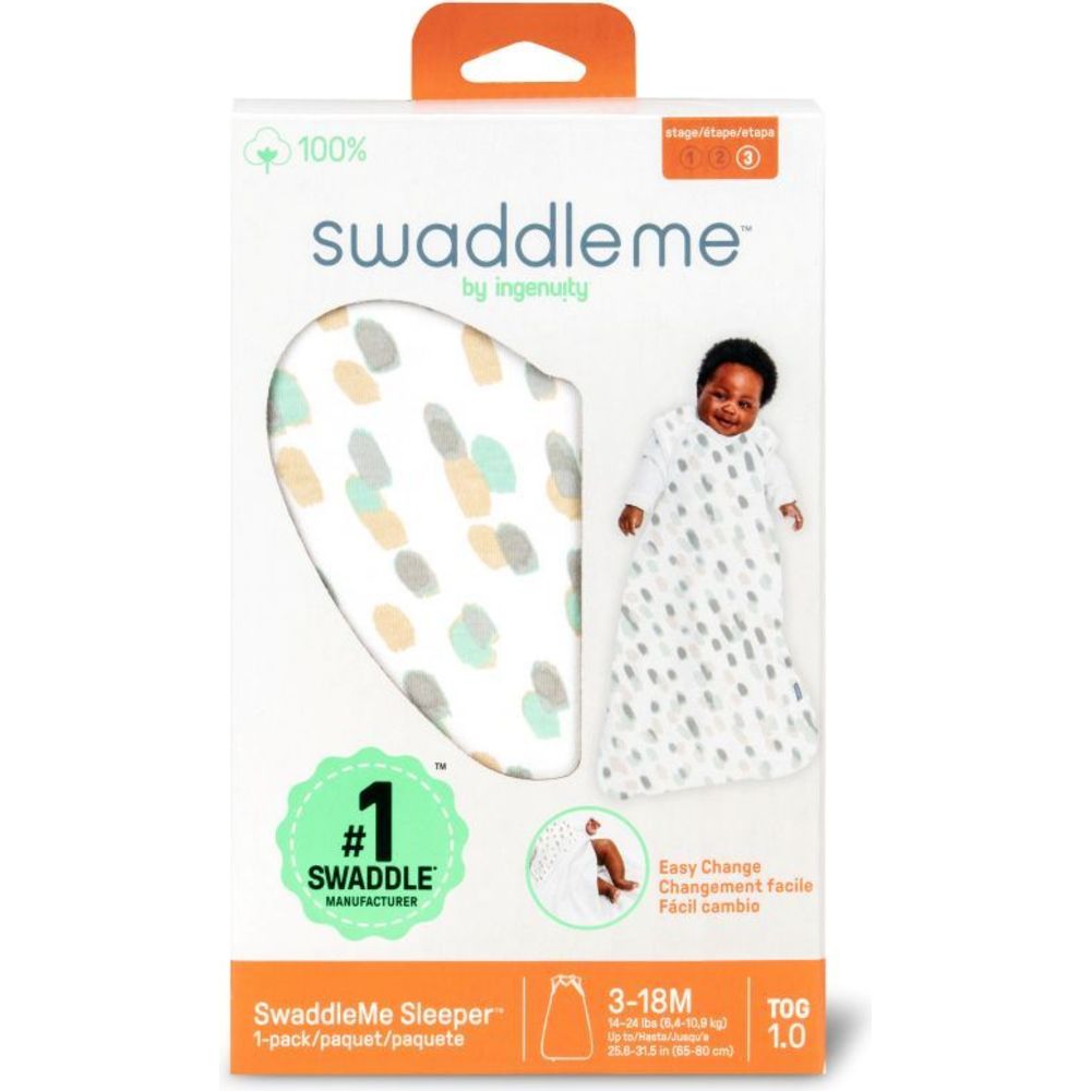 Ingenuity - SwaddleMe Night Sack Sleeper - Artist Dot