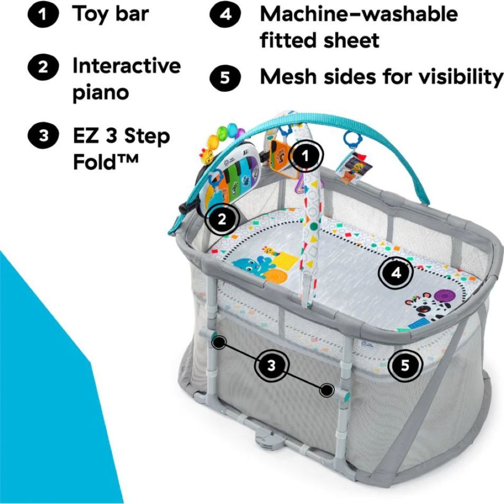 Baby Einstein - 3-In-1 Kick And Snooze Playard - Grey