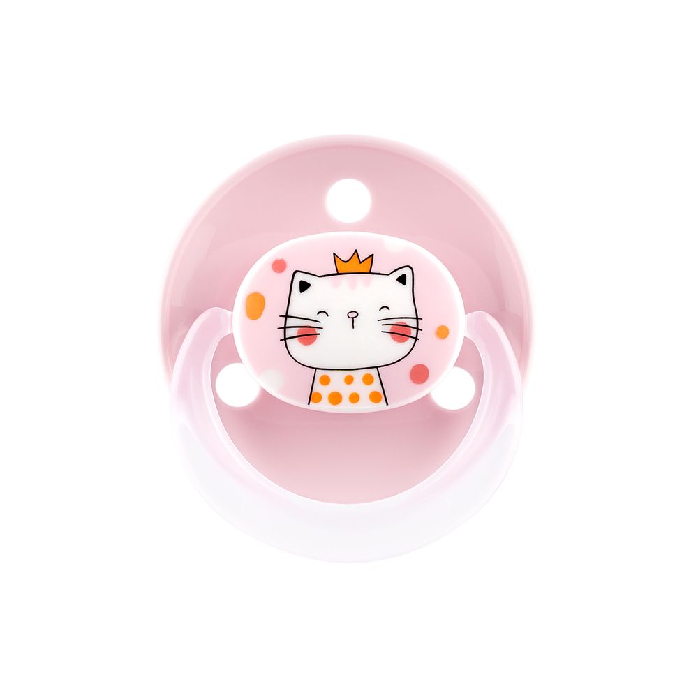 Babynova - Cute Round Silicone Soother With Ring - Multicolor - 2 Pc Set