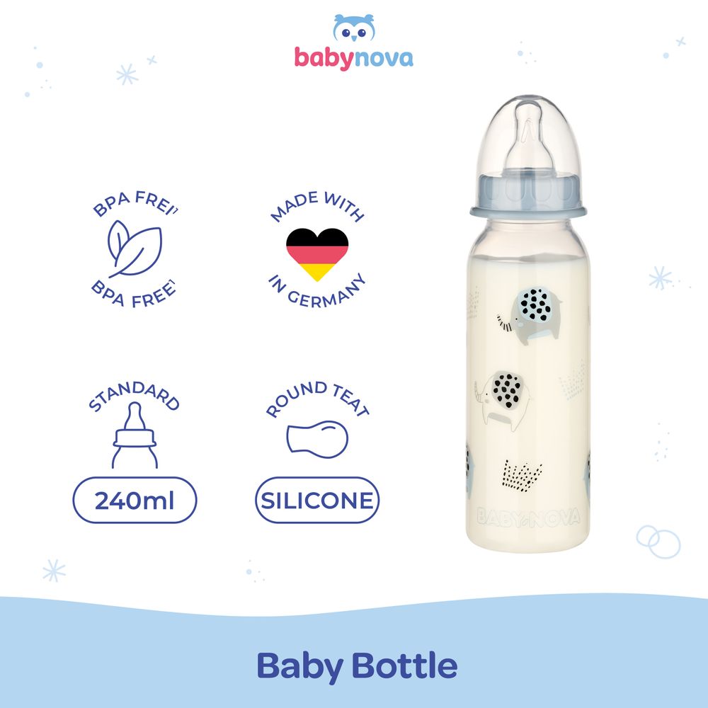 Babynova - PP Baby Bottle - Blue - 240 ml