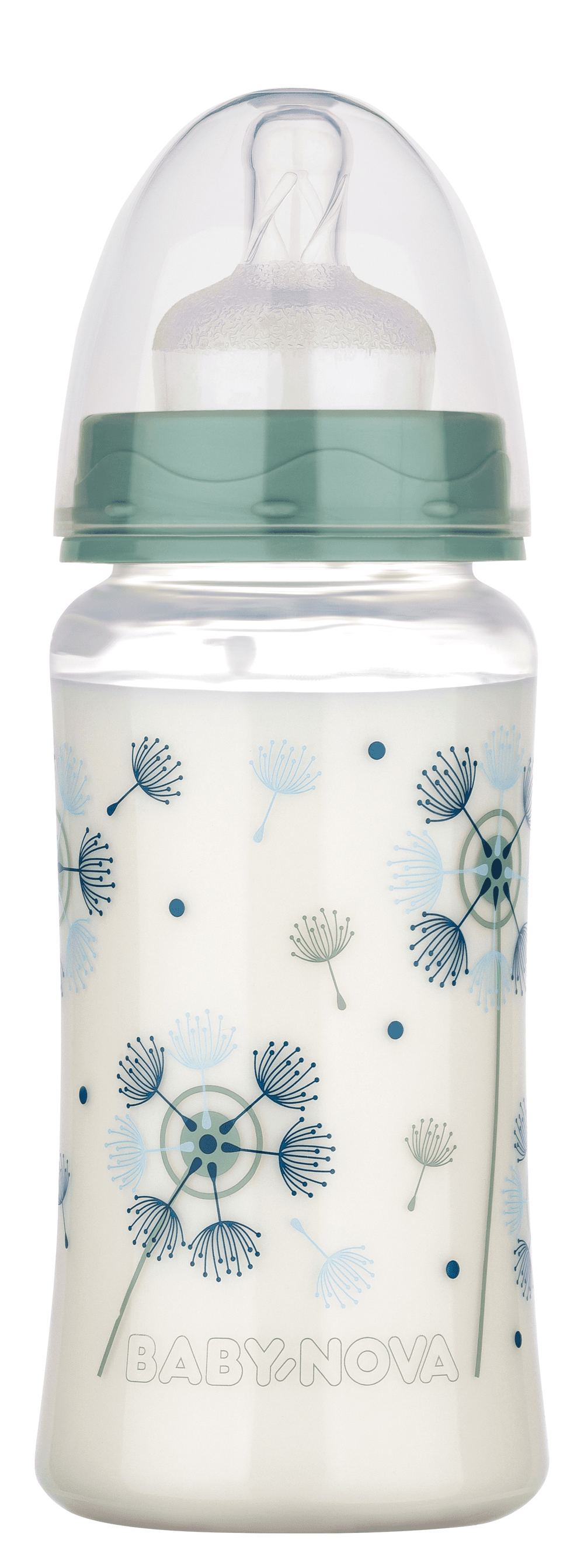 Babynova - Wide-Neck PP Baby Bottle - Green - 300 ml