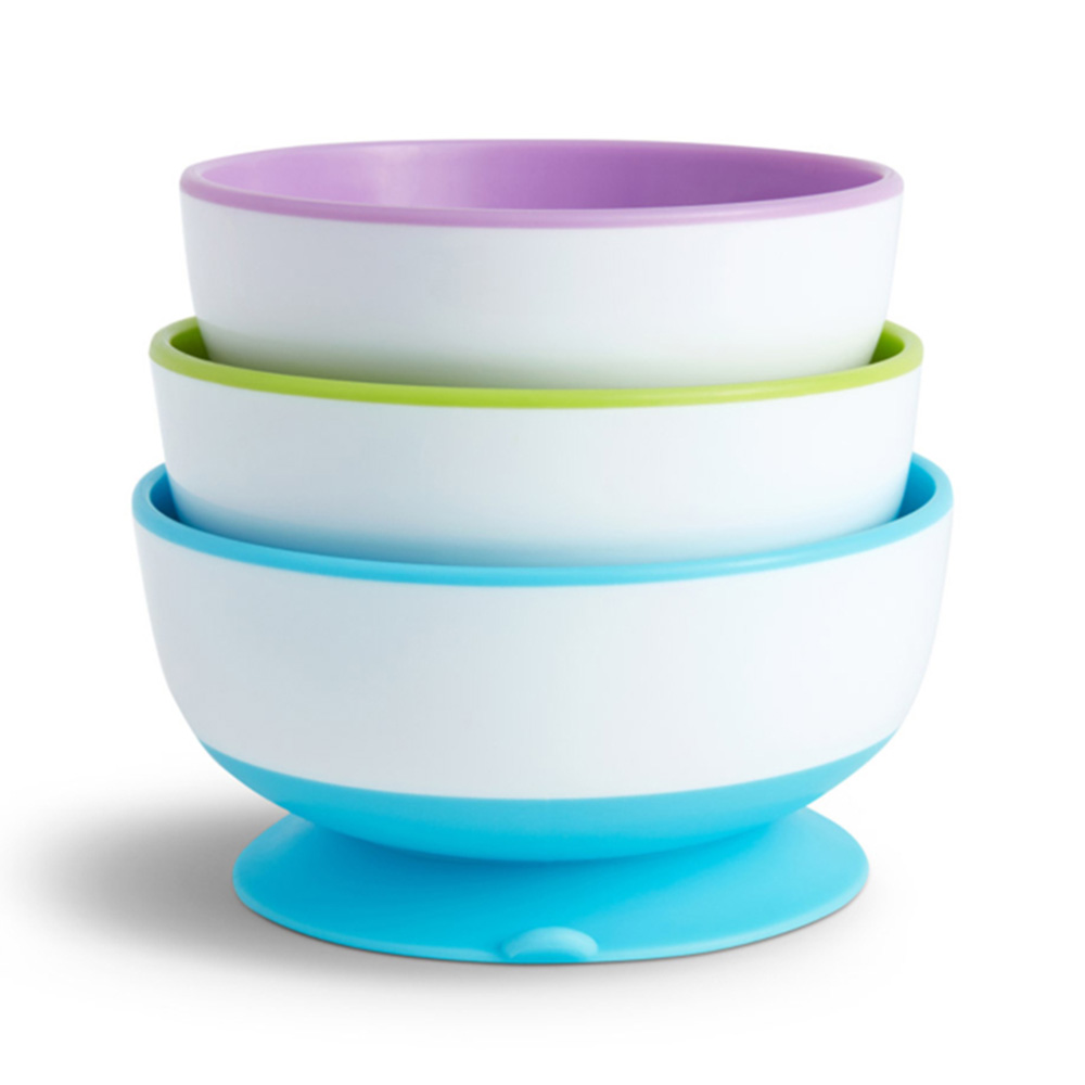 Munchkin Stay Put Suction Bowls Set - 3 Pcs