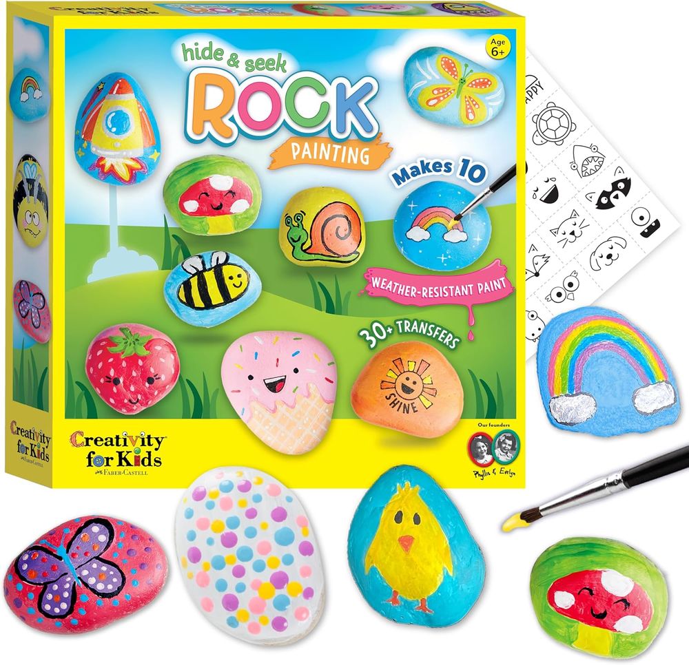 Creativity For Kids - Rock Painting Kit - 31 Pc Set
