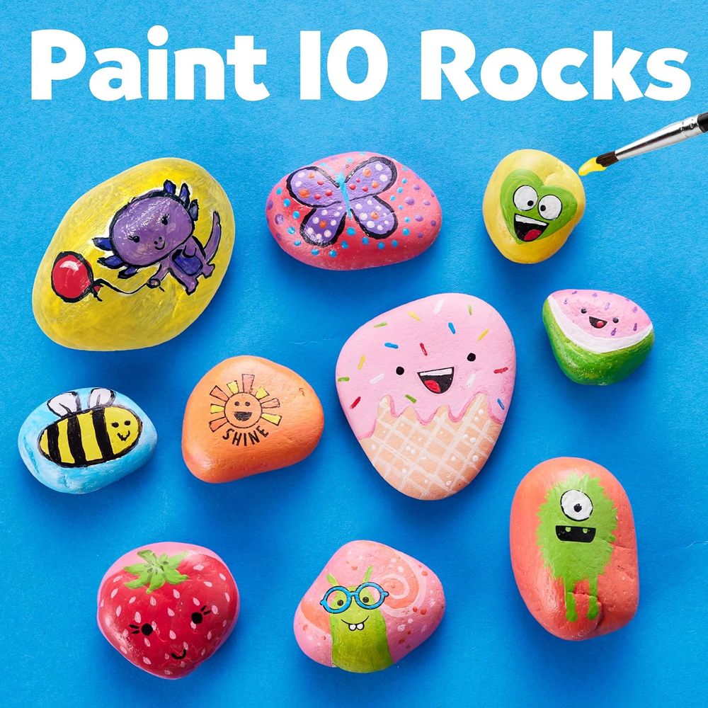 Creativity For Kids - Rock Painting Kit - 31 Pc Set