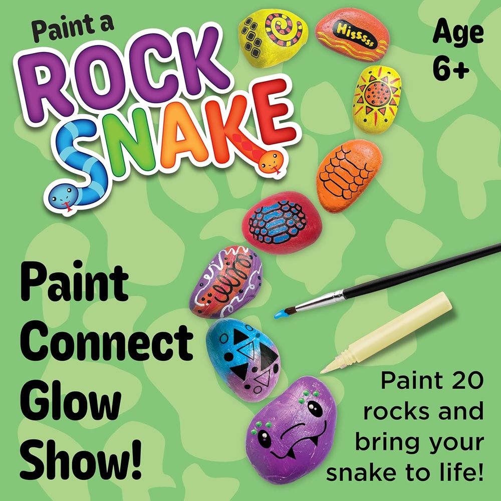 Creativity For Kids - Rock Snake Bucket Kit - 25 Pc Set