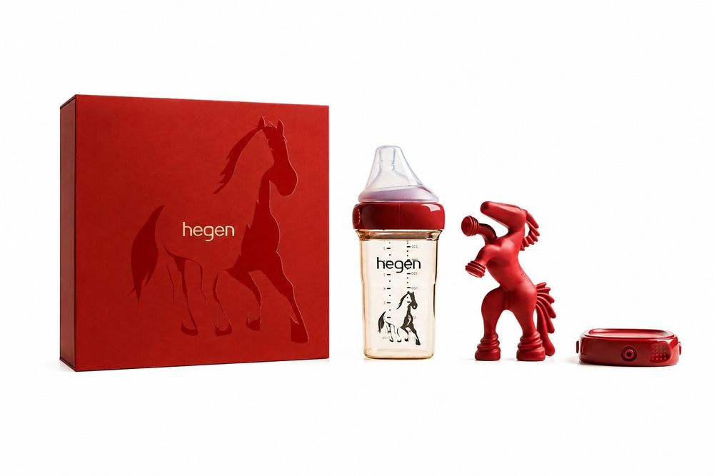 Hegen - The Majestic Feeding Bottle Stallion Collection - Crimson Red - 240 ml
