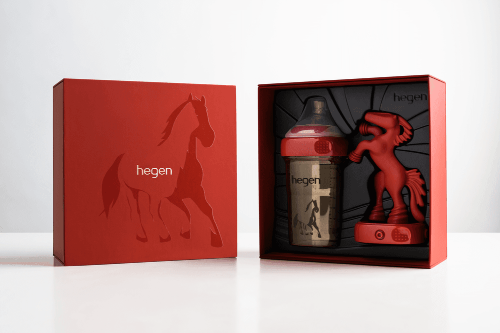 Hegen - The Majestic Feeding Bottle Stallion Collection - Crimson Red - 240 ml