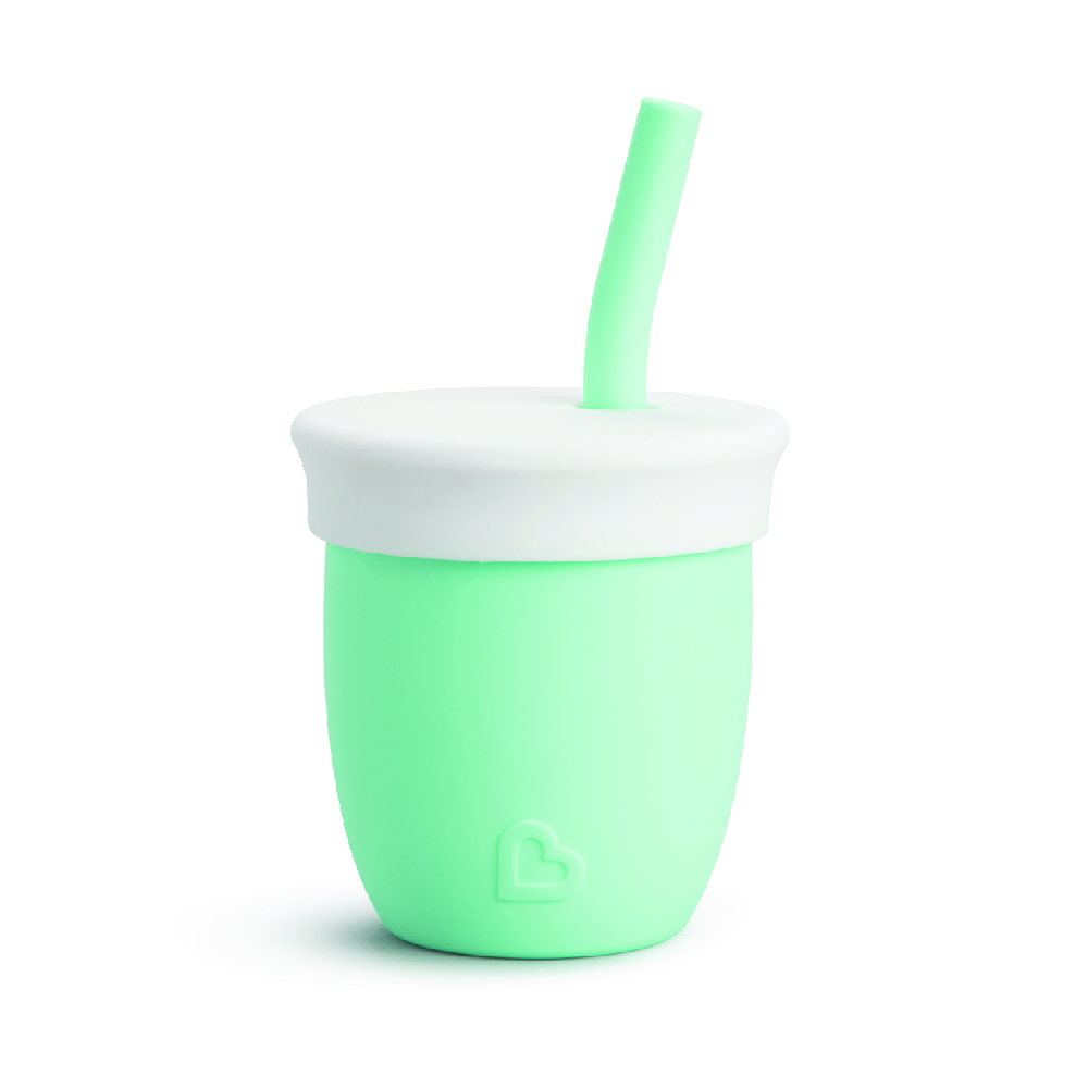 Munchkin - C'est Silicone Baby Straw Cup 6m + Mint - 120ml