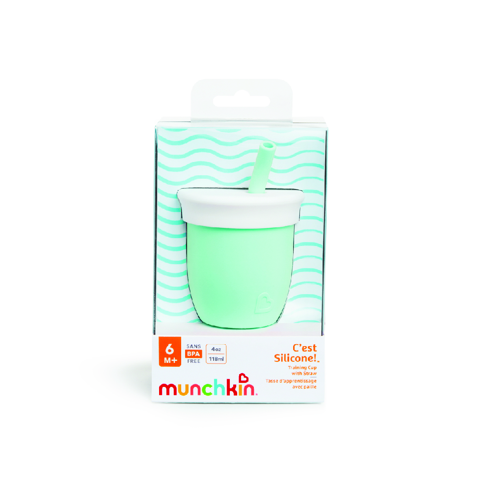 Munchkin - C'est Silicone Baby Straw Cup 6m + Mint - 120ml
