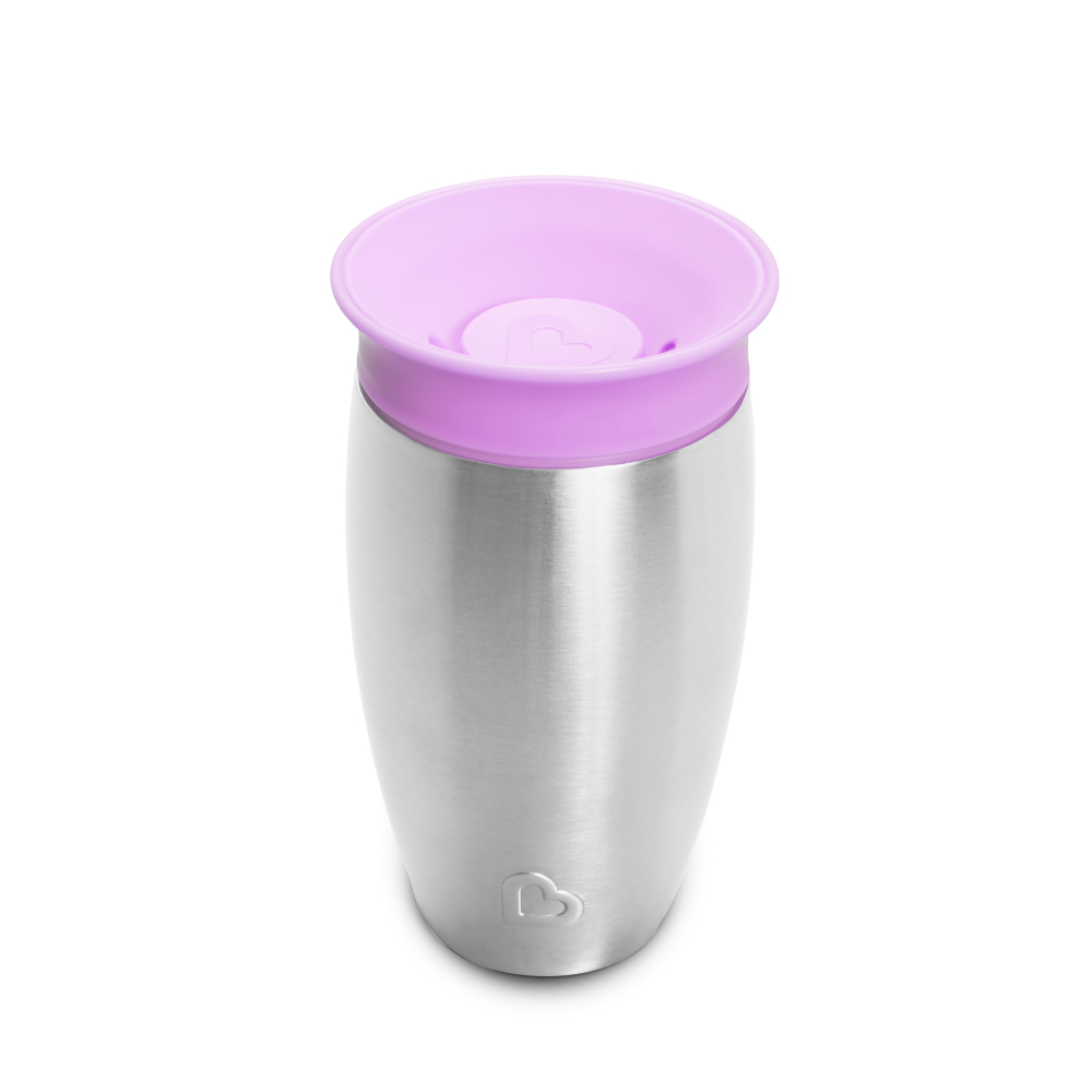 Munchkin - Miracle 360 Stainless Steel Sippy Cup - Purple - 296ml