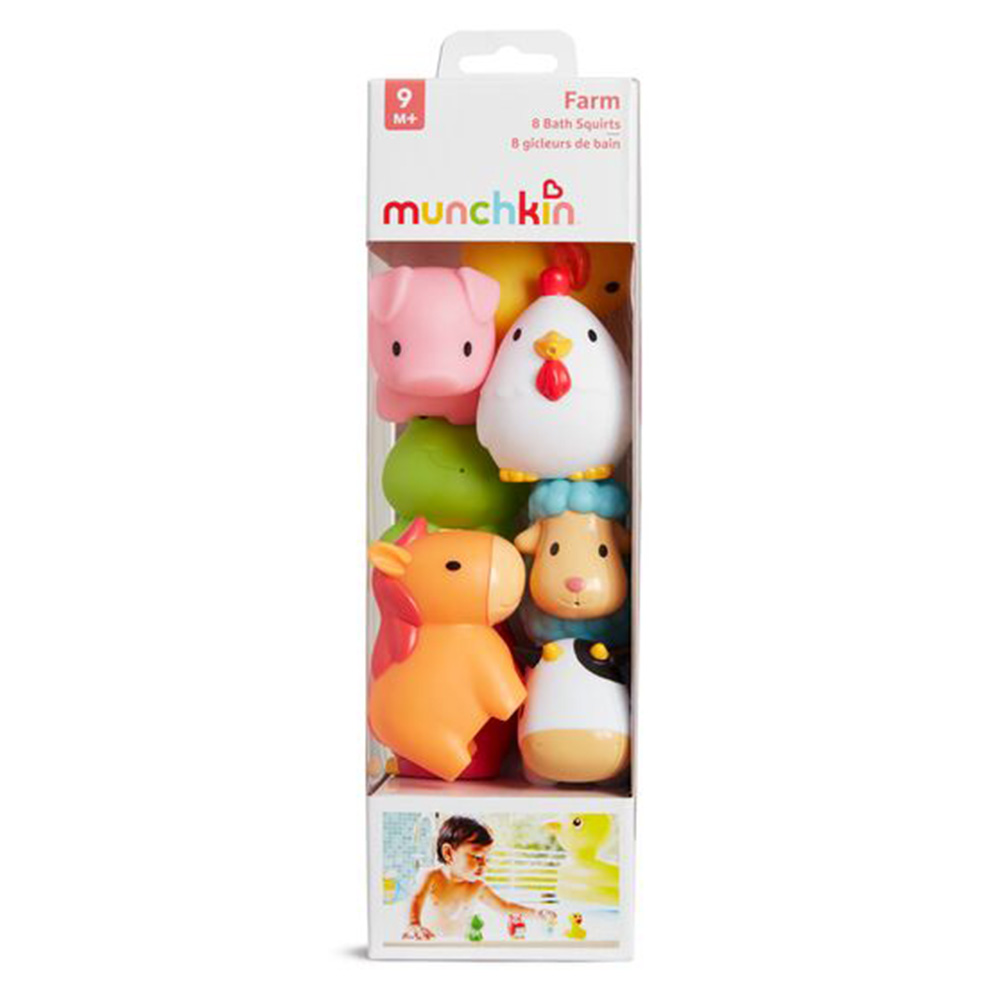 Munchkin - Farm Animal Squirts Baby Bath Toy - 8 Pcs