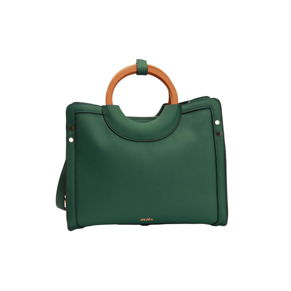 Amica Sapphire Leather Satchel Handbag