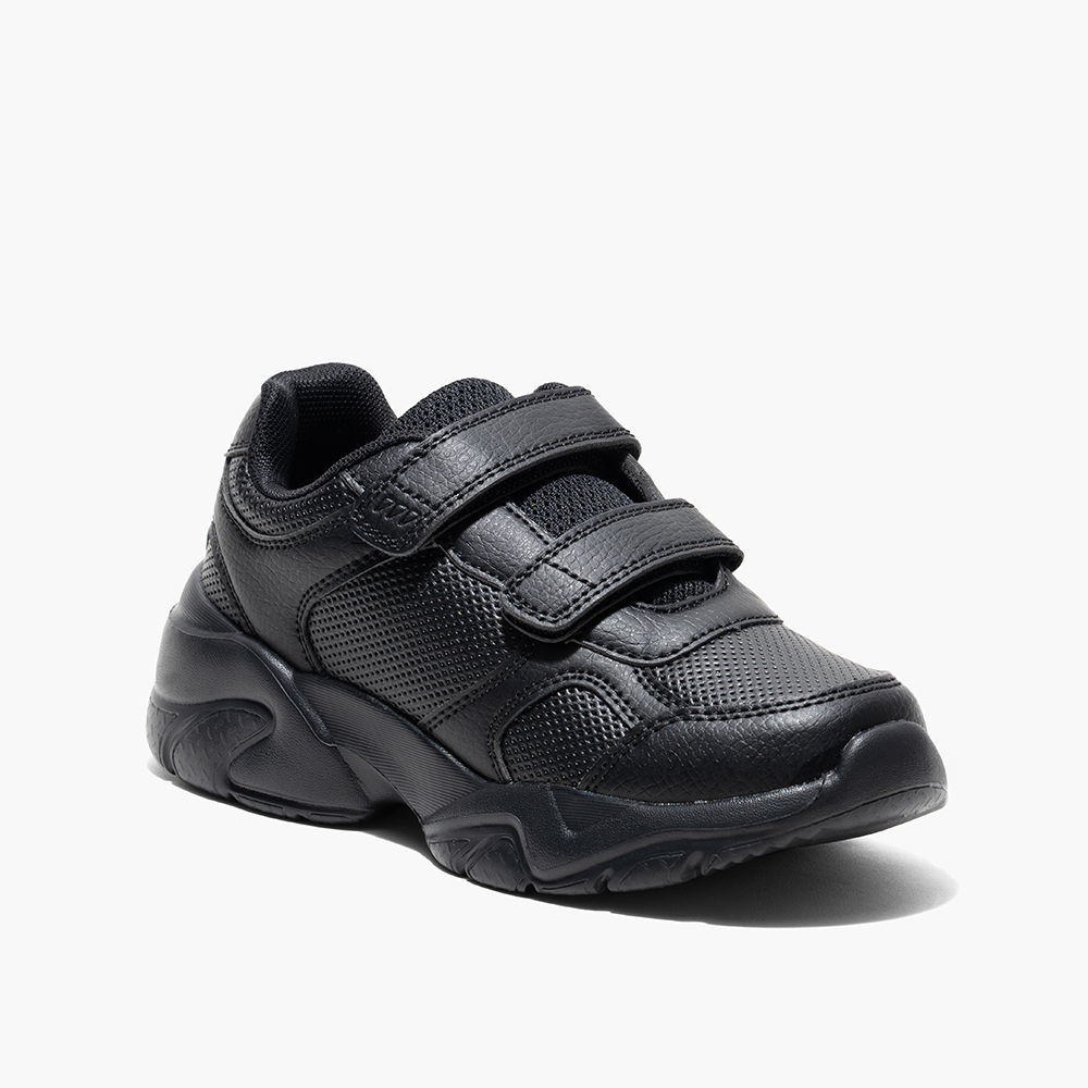 Amica Kids' Double Velcro School Sports Shoes - Black