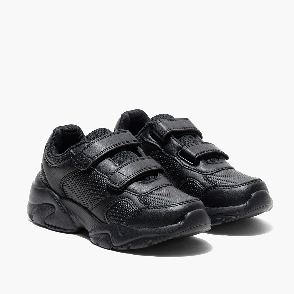 Amica Kids' Double Velcro School Sports Shoes - Black