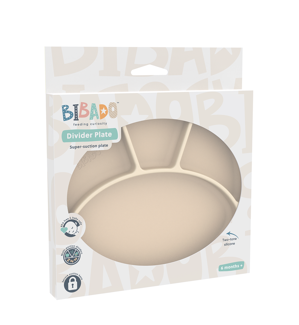Bibado Super Suction Silicone Divider Plate - Fawn