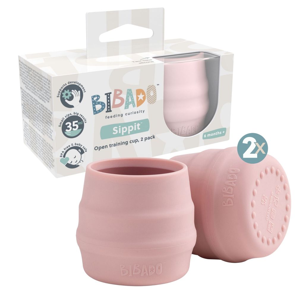 Bibado - Sippit Silicone Training Cup Set - Blush - 2 Pcs - 35ml