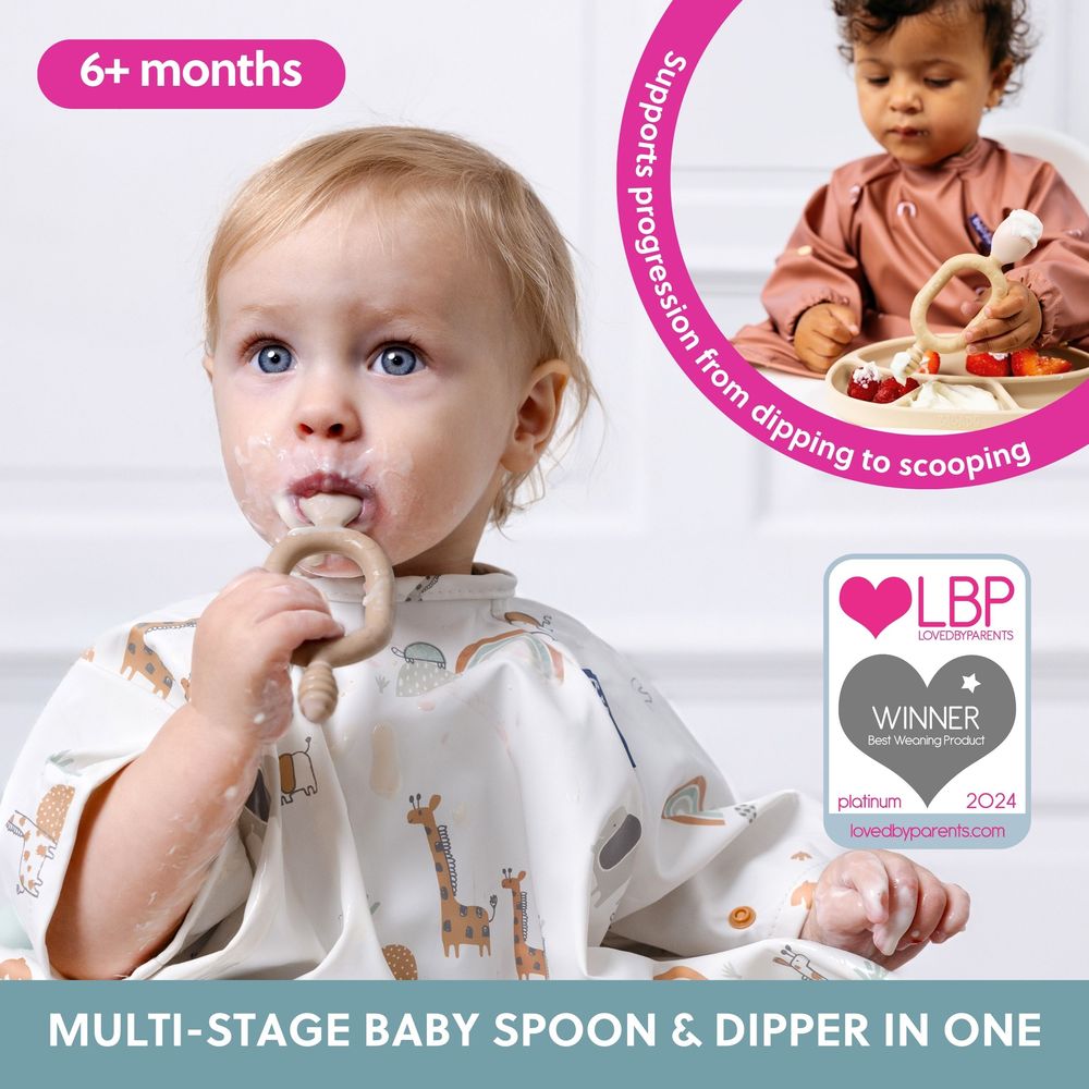 Bibado Dippit Multi-Stage Weaning Spoon Set - Fawn - 2 Pcs