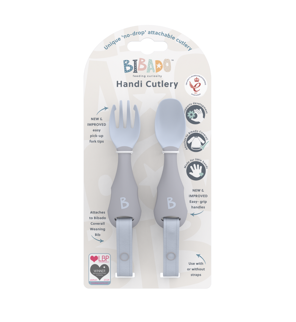 Bibado Baby Handi Cutlery Set - Mist - 2 Pcs