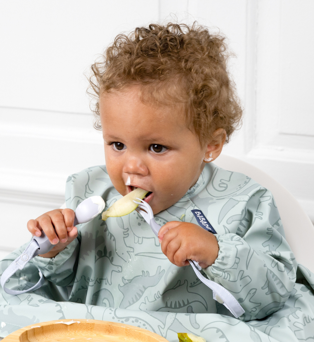 Bibado Baby Handi Cutlery Set - Mist - 2 Pcs