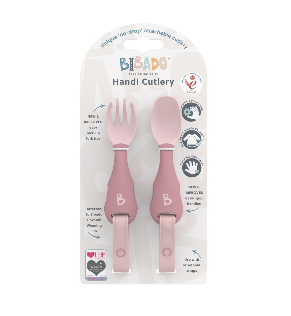 Bibado Baby Handi Cutlery Set - Blush - 2 Pcs
