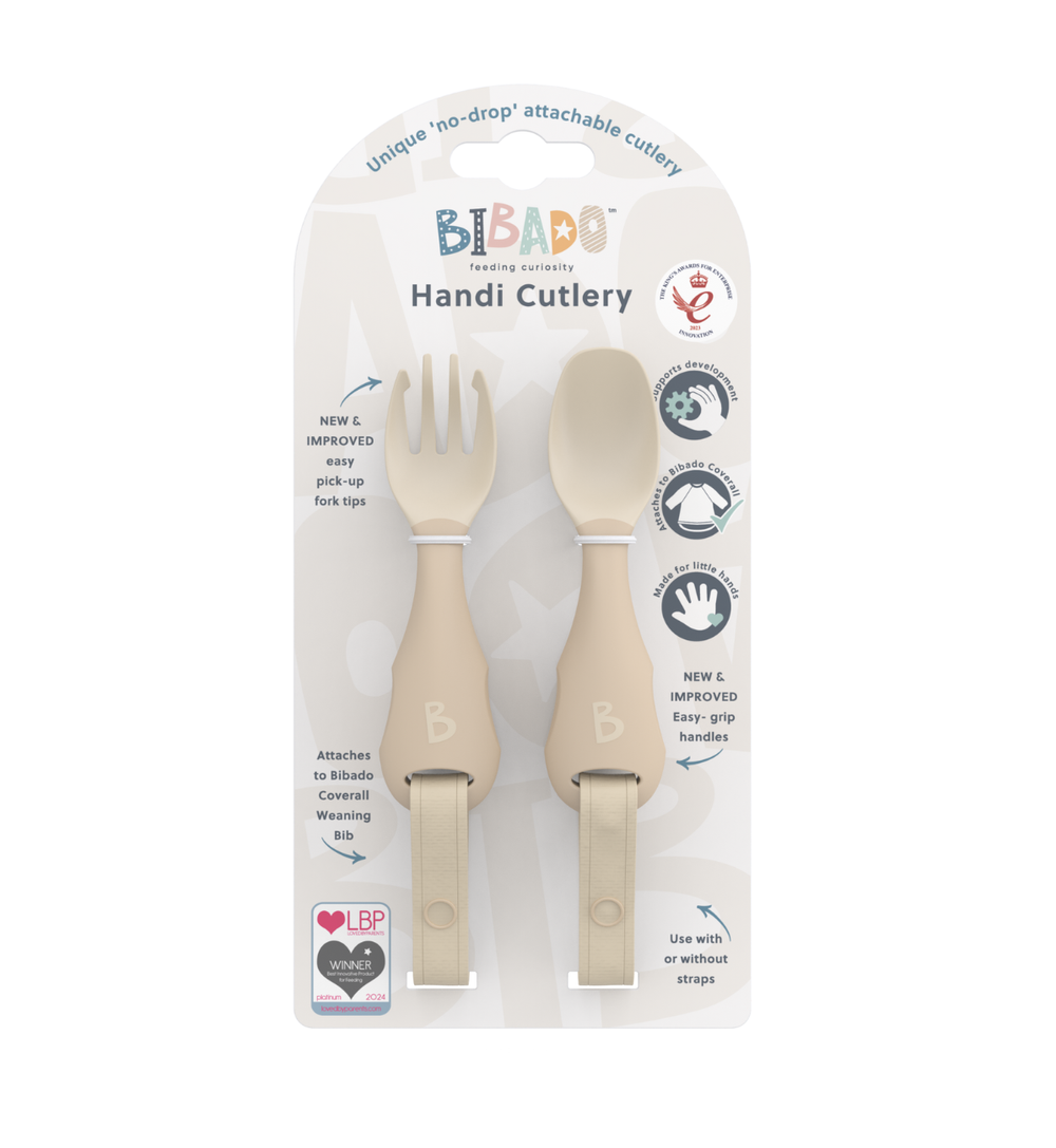 Bibado Baby Handi Cutlery Set - Fawn - 2 Pcs