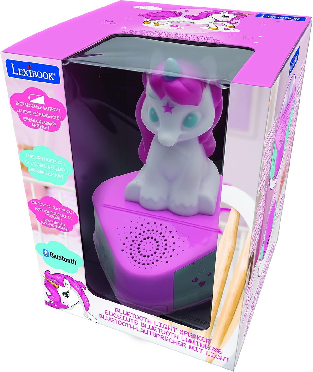 Lexibook - Unicorn Luminous Bluetooth Speaker - Pink