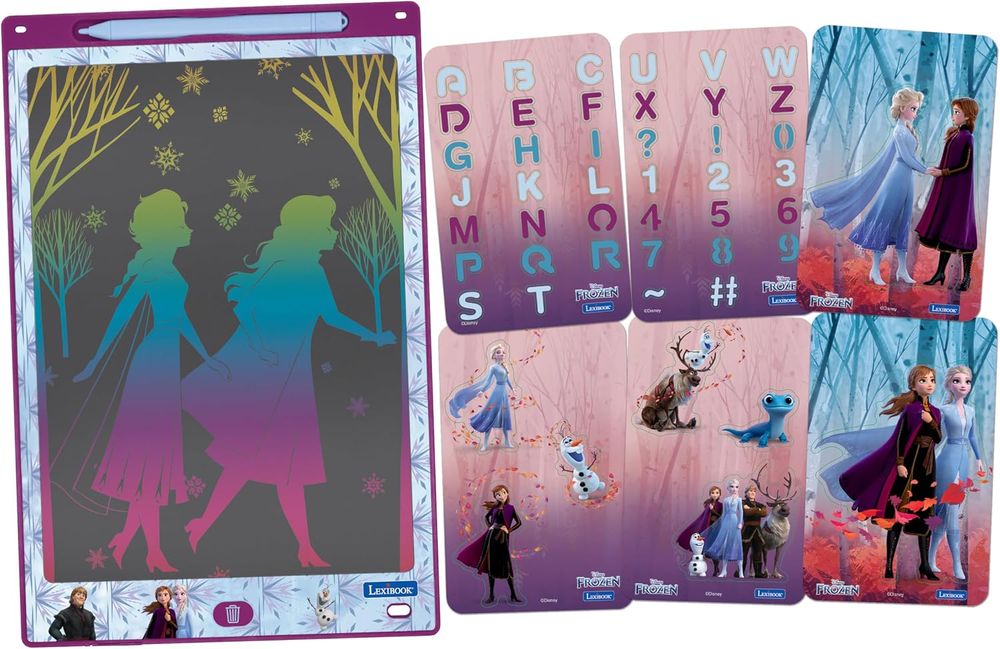 Lexibook - Disney Frozen Magic Slate Drawing Board - Purple/Blue