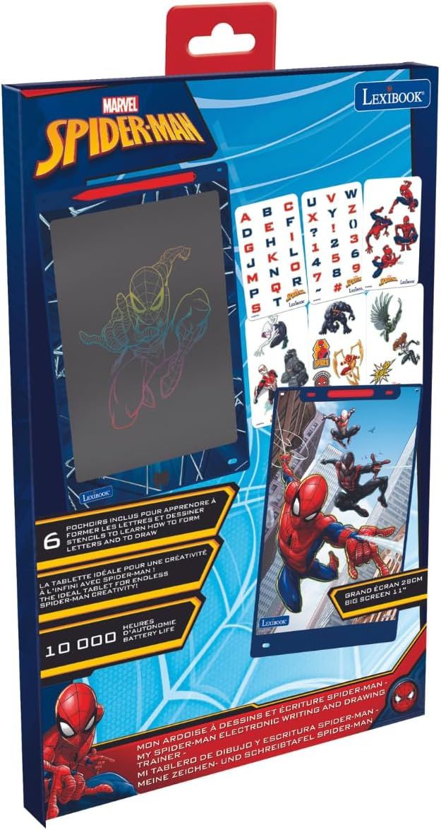 Lexibook - Spiderman Magic Slate Drawing Tablet - Red/Blue