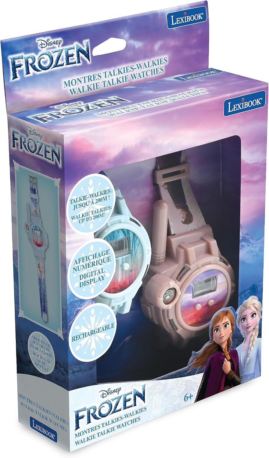 Lexibook - Disney Frozen Walkie Talkie Watches - Blue/Purple