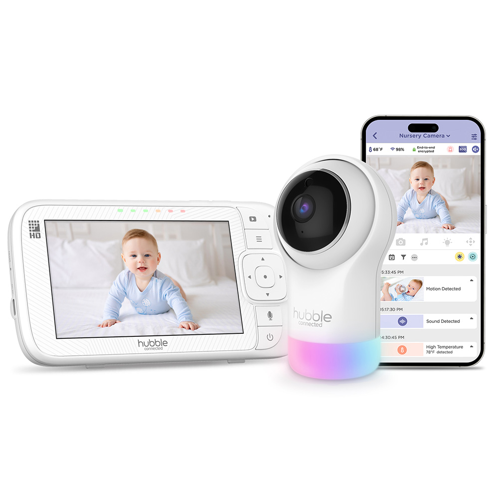 Hubble Connected Nursery Pal Glow And Enhanced - White