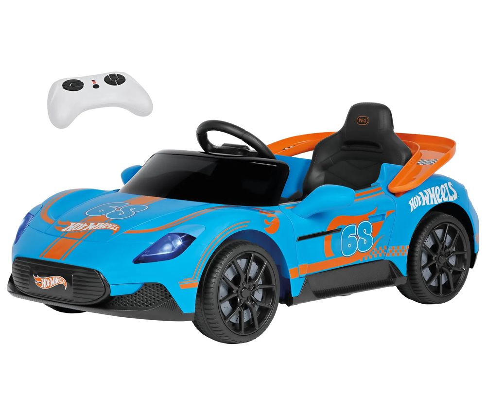Peg Perego - Hot Wheels RC Electric Ride-On Car - Blue