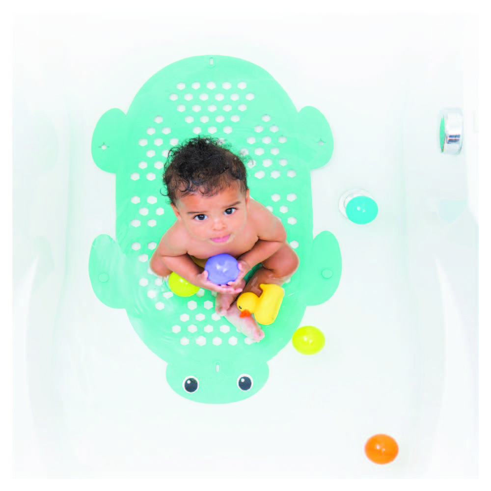 Infantino - 2-in-1 Bath Mat And Storage Basket - Turtle