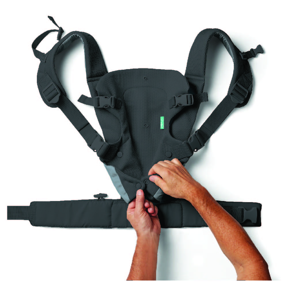 Infantino - Flip 4-in-1 Light And Airy Convertible Baby Carrier - Black