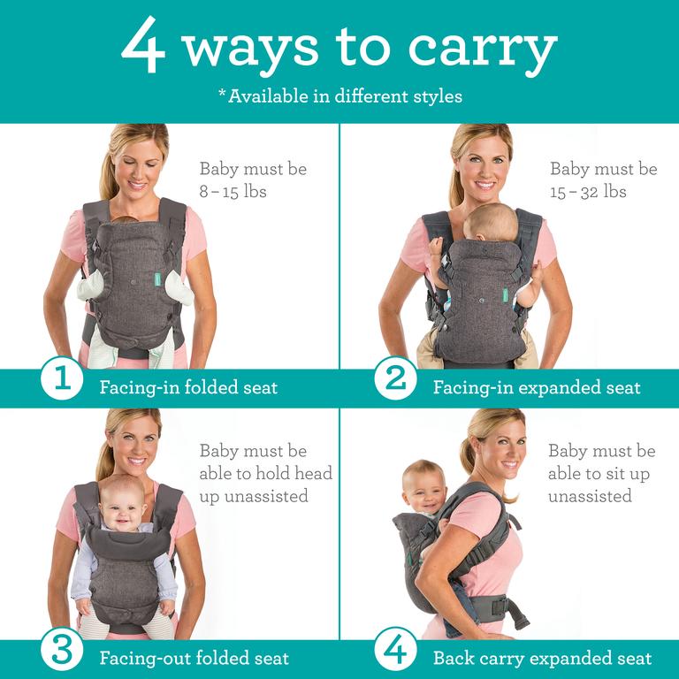 Infantino - 4-in-1 Flip Convertible Baby Carrier - Navy