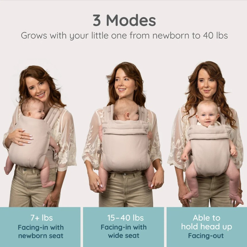 Infantino - Honey Blossom Ergonomic Baby Carrier - 7-40 Lbs - Black Sand
