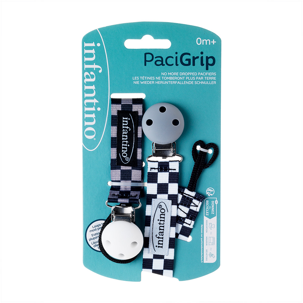 Infantino - Pacigrip Silicone Pacifier Clips - Pack Of 2