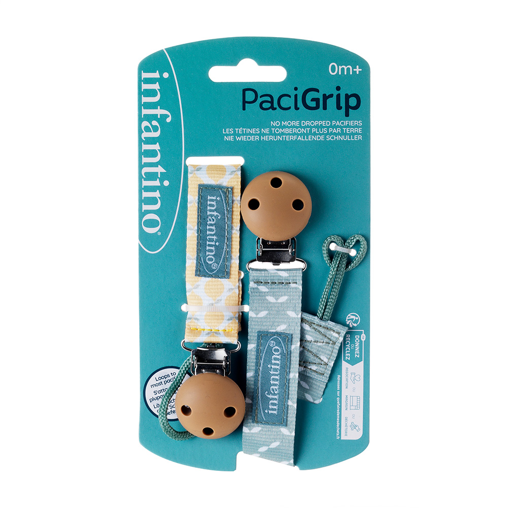 Infantino - Pacigrip Silicone Pacifier Clips - Pack Of 2
