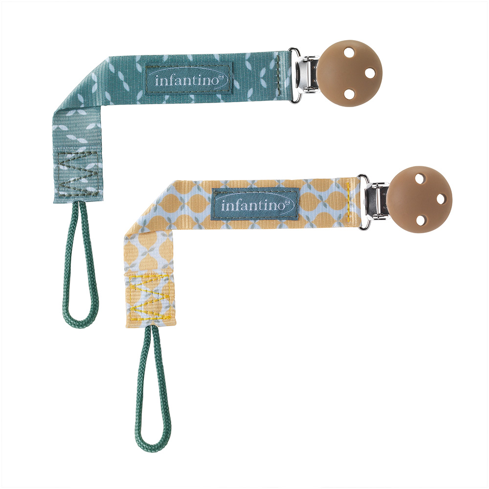 Infantino - Pacigrip Silicone Pacifier Clips - Pack Of 2