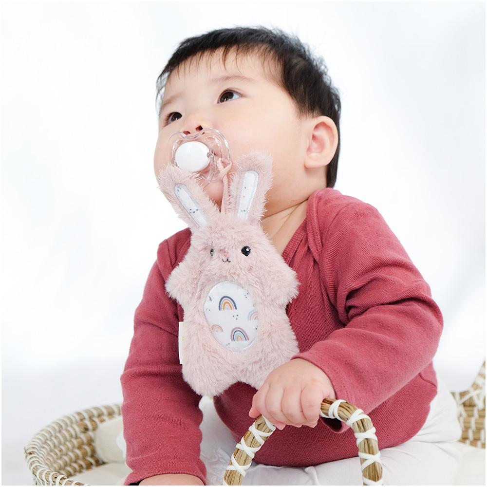 Infantino - Pacipal Plush & Pacigrip Combo 2pc Set - Bunny Grey