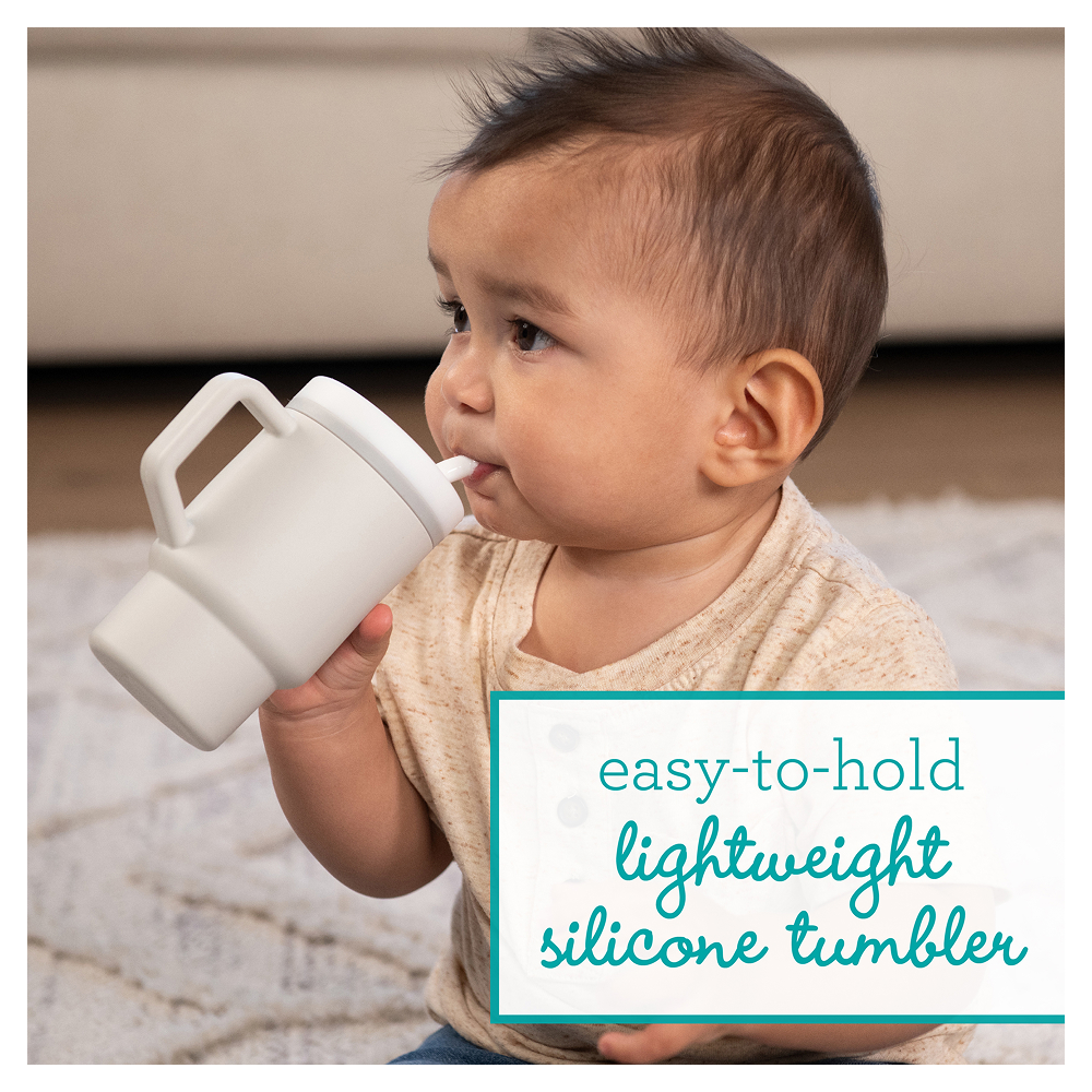 Infantino - My 1st Tumbler With Straw And Handle - Sand - 266ml