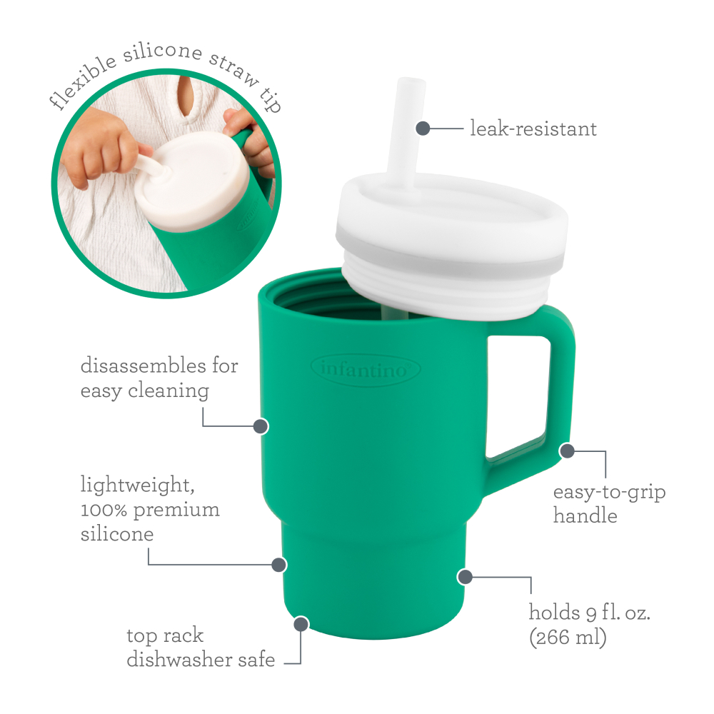 Infantino - My 1st Tumbler With Leak-Resistant Straw - Alpine Green