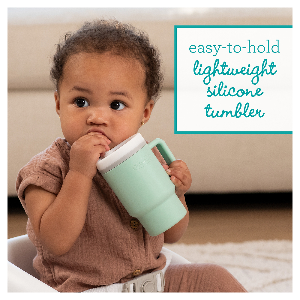 Infantino - My 1st Tumbler With Straw And Handle - Cool Mint - 266ml