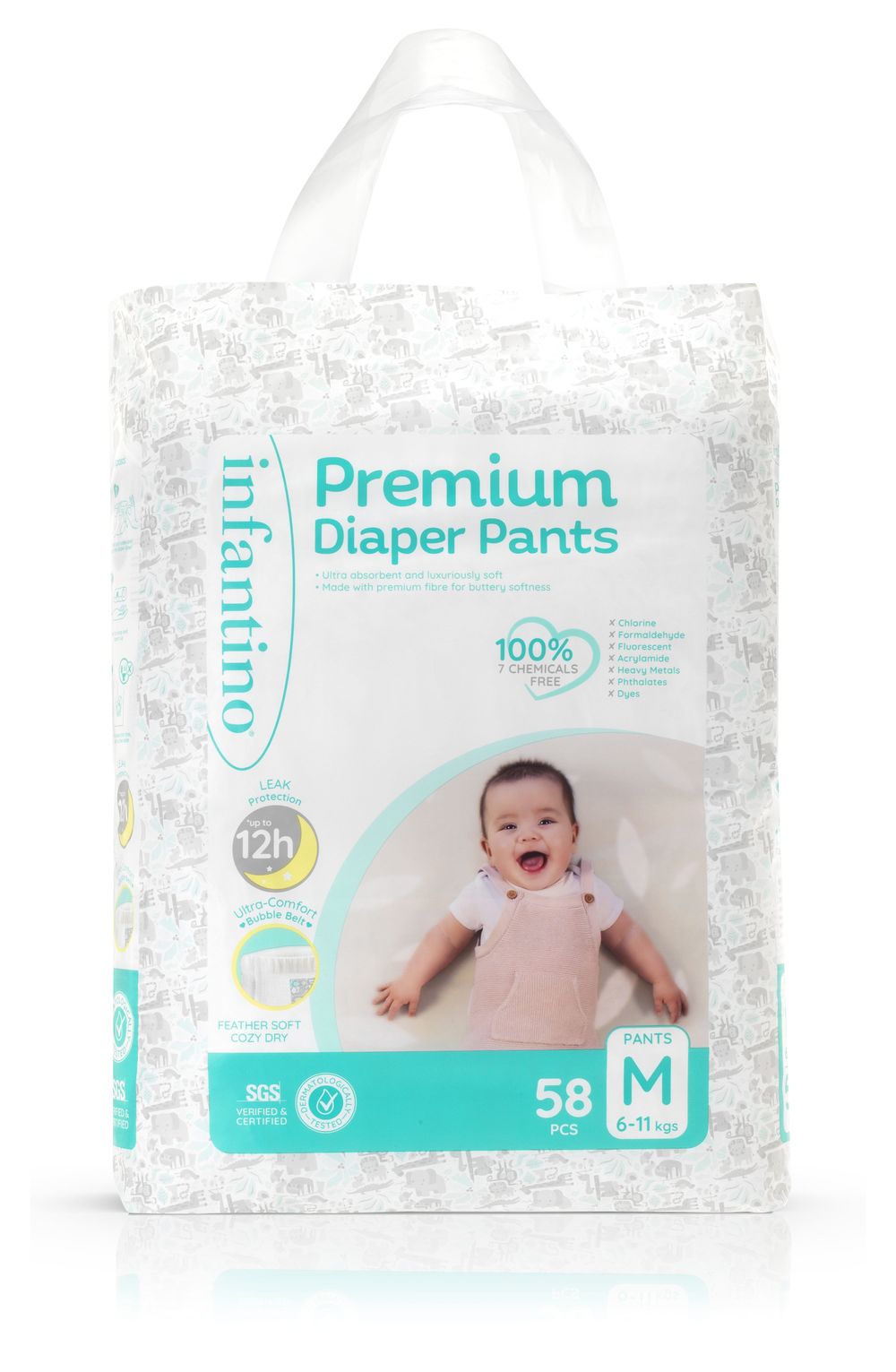 Infantino - Premium Pull-Up Pants - Super Jumbo Box - Medium - 6-11 kg - 174 Pcs
