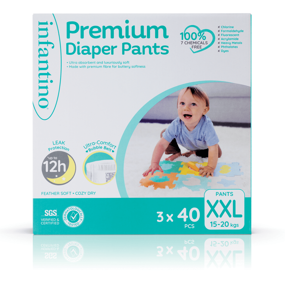 Infantino - Premium Pull-Up Pants - Super Jumbo Box - XXL - 15-20 kg - 120 Pcs