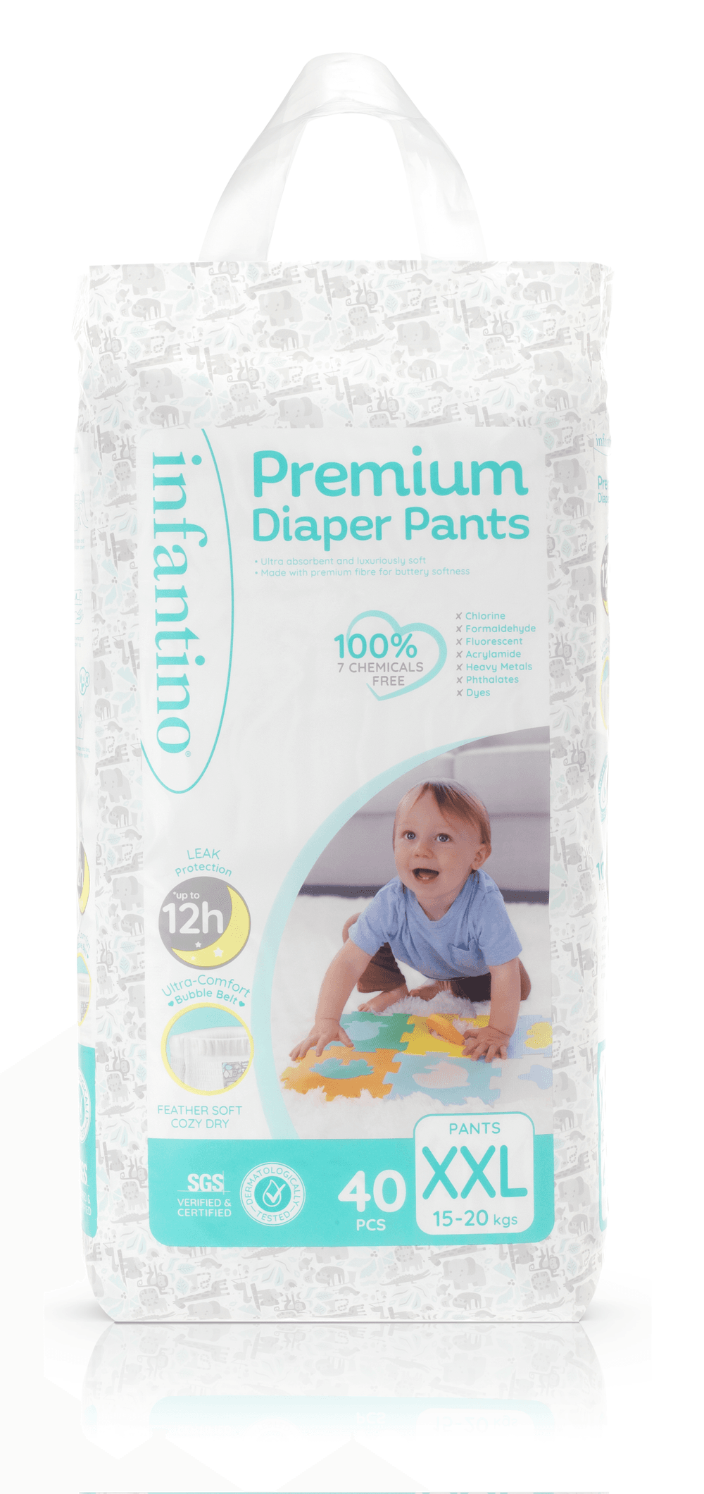 Infantino - Premium Pull-Up Pants - Super Jumbo Box - XXL - 15-20 kg - 120 Pcs