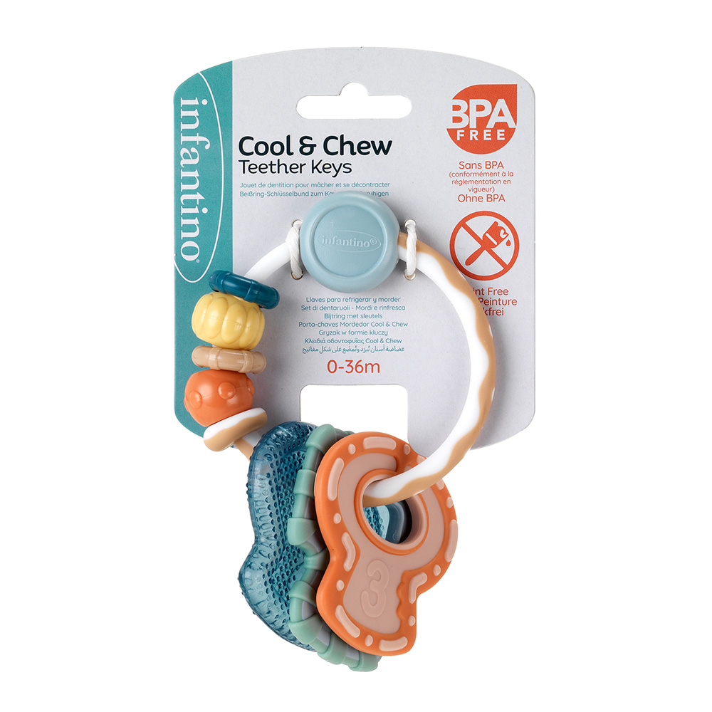Infantino - Cool & Chew Teether Keys - Muted Color