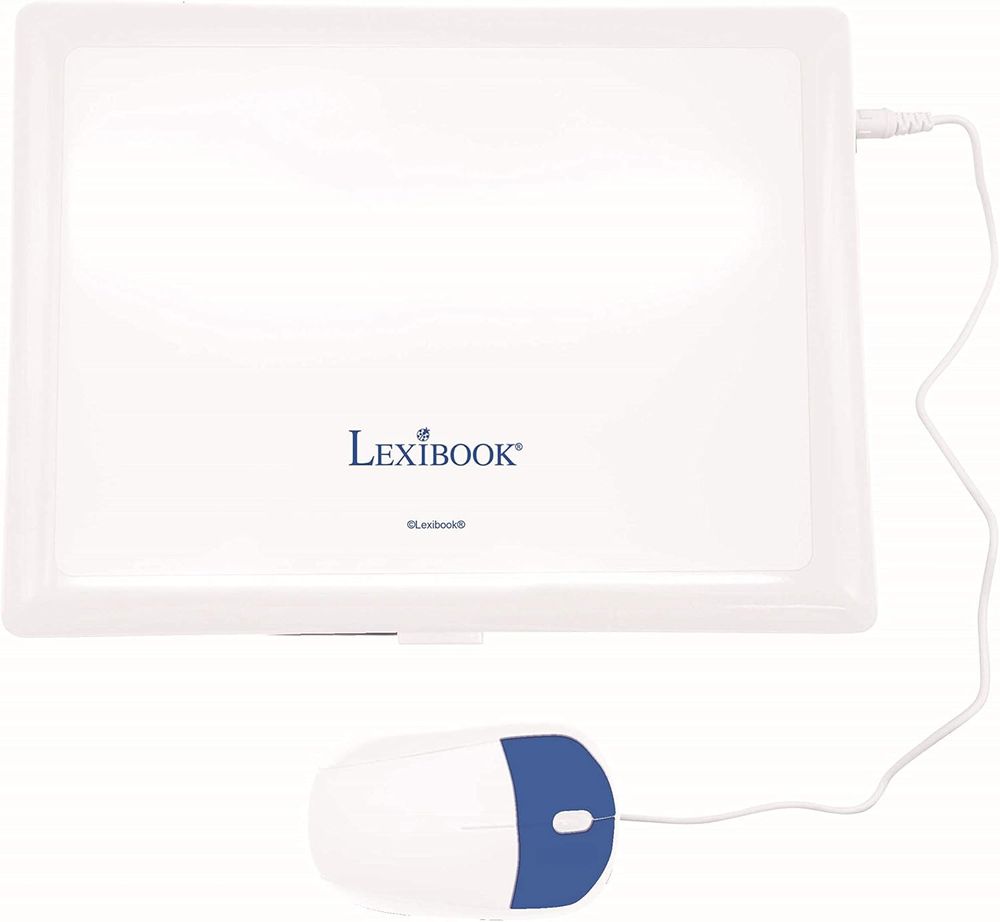 Lexibook - Kids Educational Bilingual Laptop Toy - White/Blue