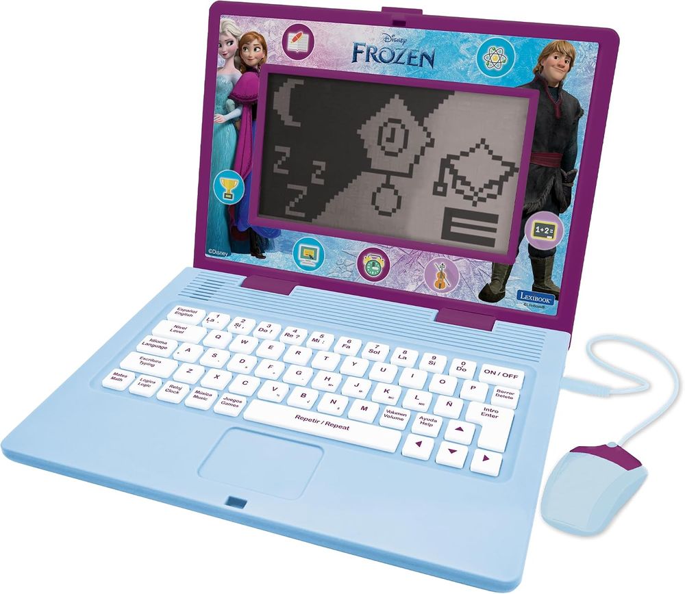 Lexibook - Disney Frozen Educational Bilingual Laptop - Purple/Blue