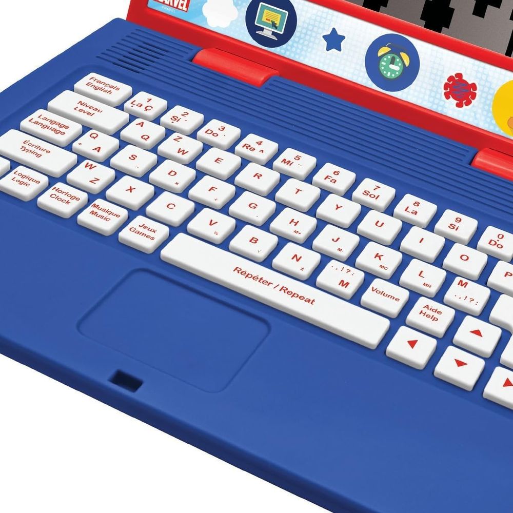Lexibook - Spidey And His Amazing Friends Educational Bilingual Laptop - Red/Blue